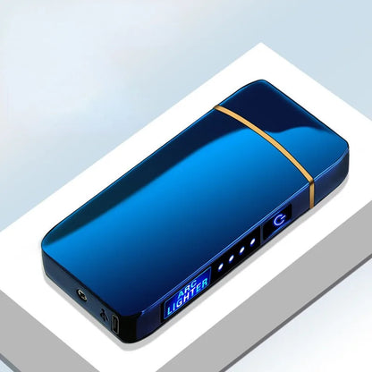 Electric Lighter Double Arc LED Display USB Rechargeable Smoking Accessories Outdoor Windproof Touch SensitiveHigh power Lighter