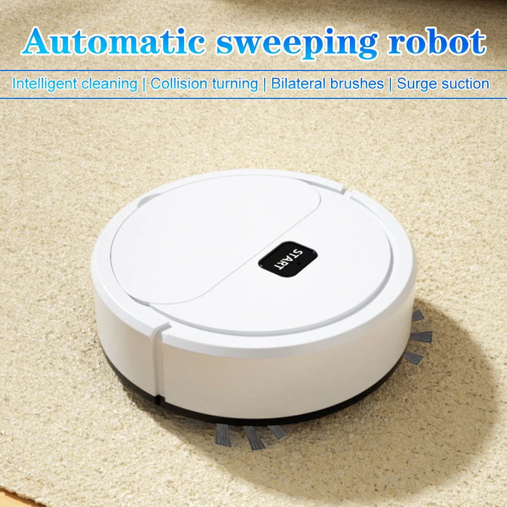 Household Automatic Sweeper 3-in-1 Dry Wet Use Mini Sweeping Robot USB Rechargeable Vacuum Cleaner Silent Floor Cleaning Machine