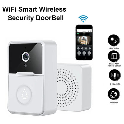2.4G WiFi Video Doorbell Camera Visual Wireless Smart Doorbell Night Vision Two-Way Audio Cloud Storage Security Door Bell Chime
