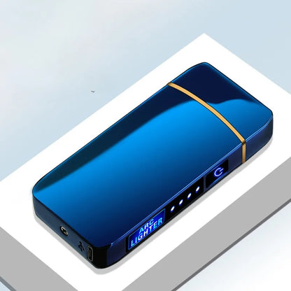 Electric Lighter Double Arc LED Display USB Rechargeable Smoking Accessories Outdoor Windproof Touch SensitiveHigh power Lighter