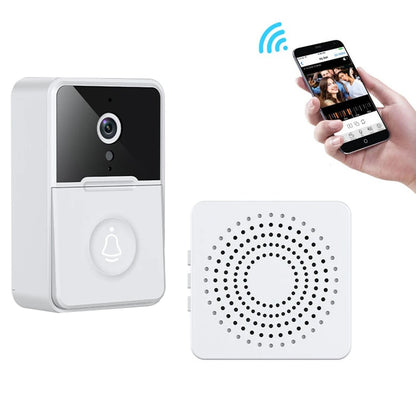 2.4G WiFi Video Doorbell Camera Visual Wireless Smart Doorbell Night Vision Two-Way Audio Cloud Storage Security Door Bell Chime