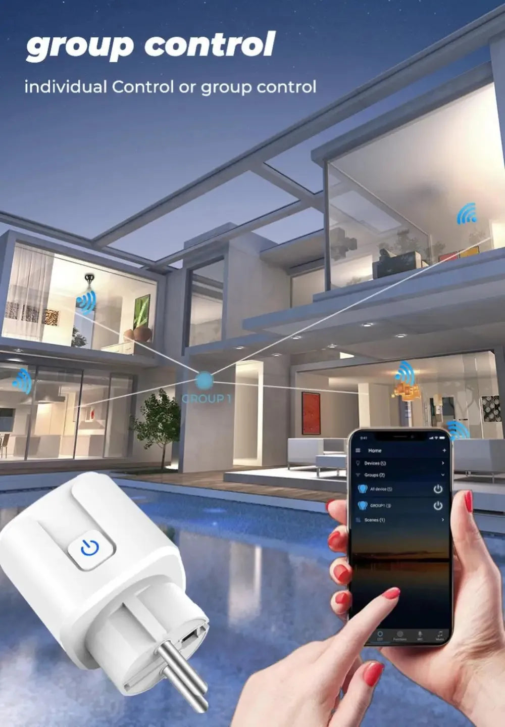 Zigbee Smart Plug 20A EU Smart Socket With Power Monitoring Timing Function Voice Control Via Alexa Google Home Yandex