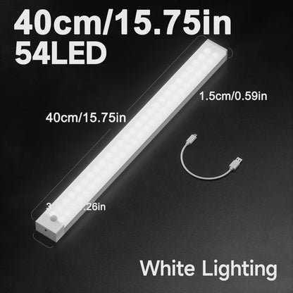 Wireless Motion Sensor LED Night Lights Human Induction USB Rechargeable Light Bedroom Corridor Kitchen Under Cabinet Wall Lamp