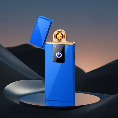 Electric Lighter Double Arc LED Display USB Rechargeable Smoking Accessories Outdoor Windproof Touch SensitiveHigh power Lighter