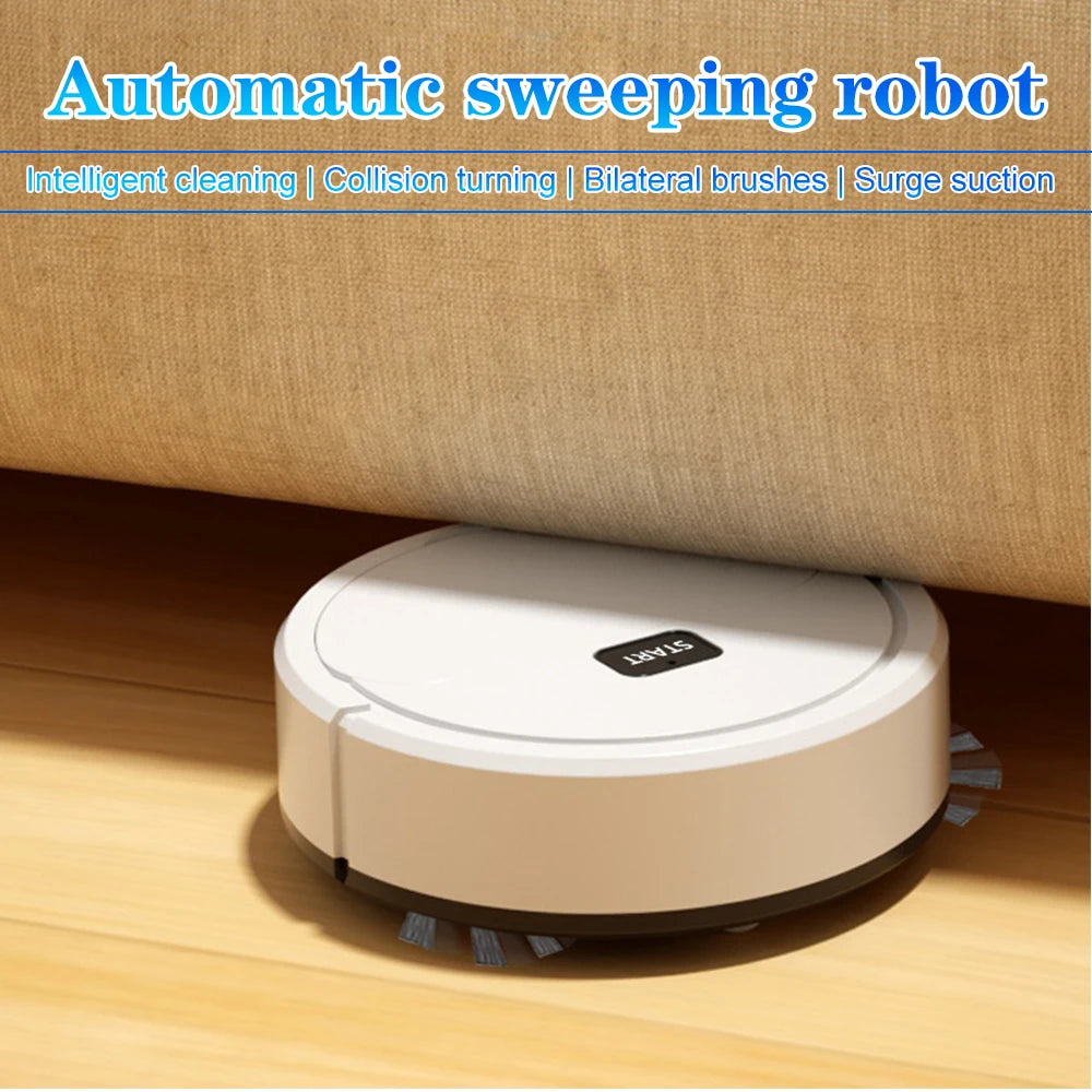 Household Automatic Sweeper 3-in-1 Dry Wet Use Mini Sweeping Robot USB Rechargeable Vacuum Cleaner Silent Floor Cleaning Machine